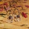 Earrings with real erodium flowers
