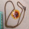 Necklace with real Gaillardia flower