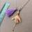 Collana con fiore vero di fuchsia